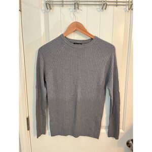 Zara Men's Gray Knit Pullover Sweater Size S Long Sleeve Casual